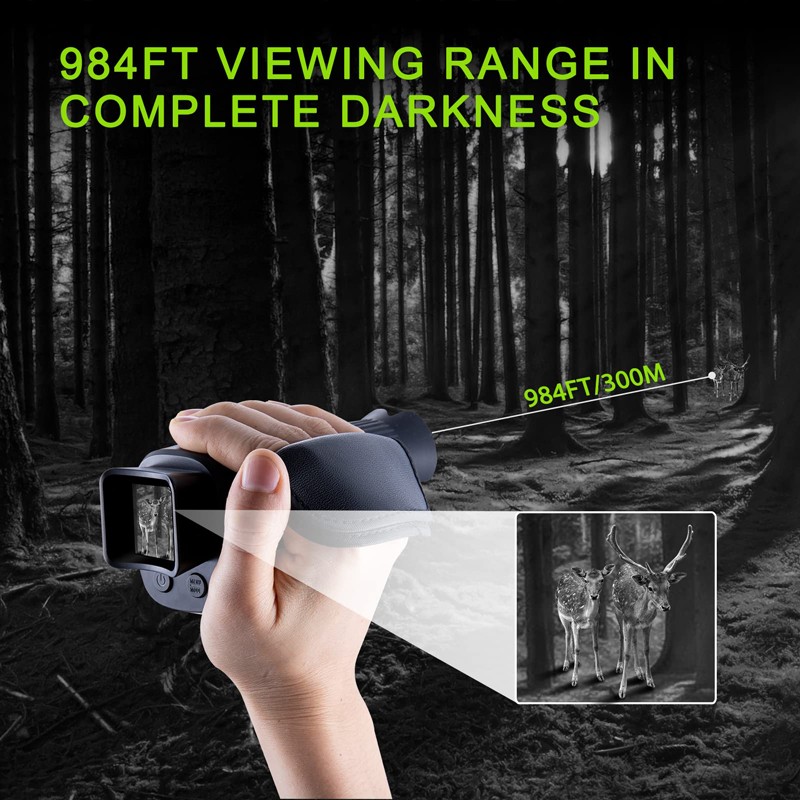 Infrared night vision monocular 1080P HD monocular night vision telescope for dark hunting video record