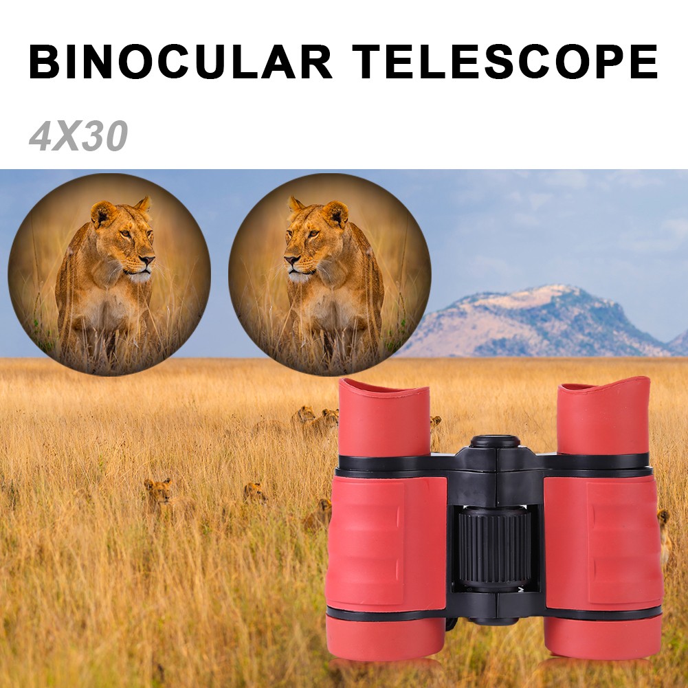 4X30mm Powerful Binoculars Outdoor Children Educational Learning Optics Telescope Kids Binocular Scope Folding Optics Telescope