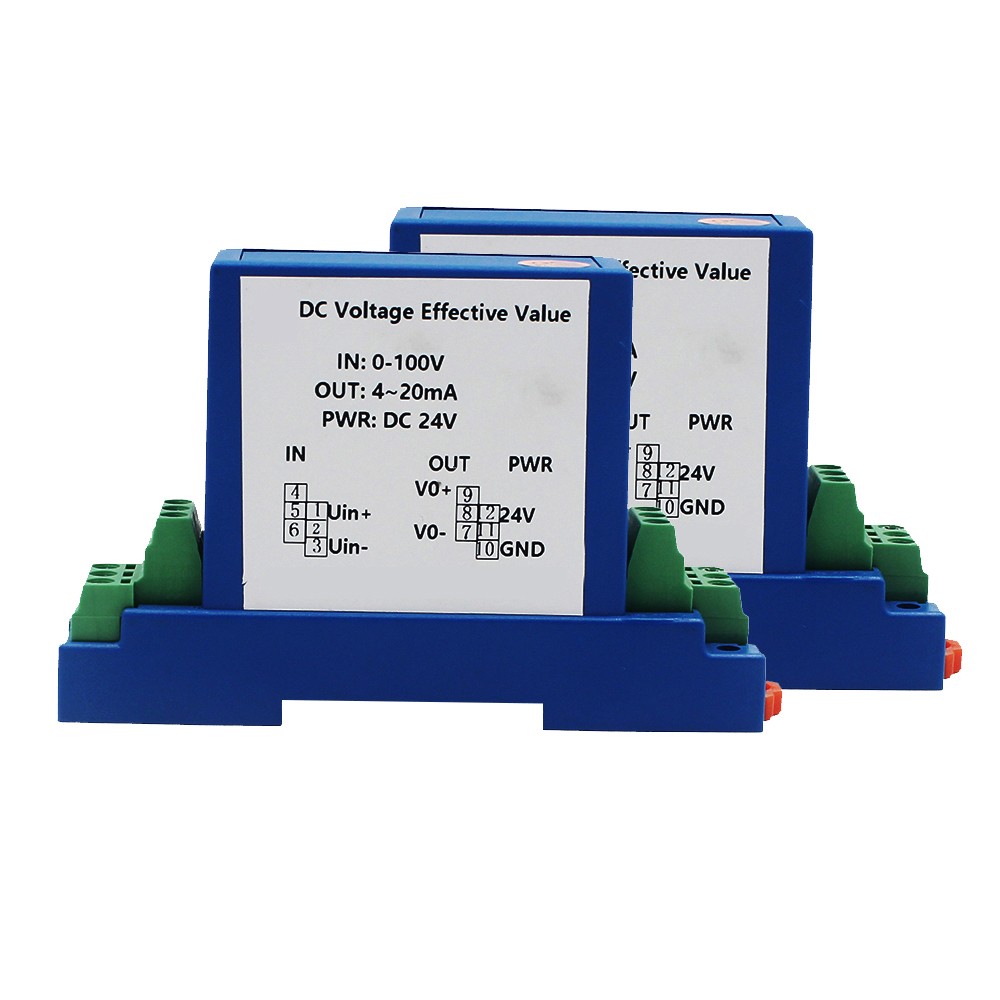 DC Voltage Transmitter 5V/10V/50V/100V/200V/500V/1000V Transformer Input 4-20mA Output DC24V Power Supply