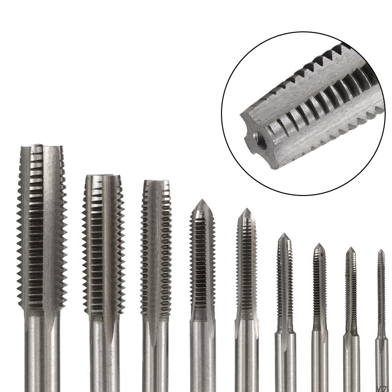 XCAN - Right Hand Held Screw Tap Set M3 M4 M5 M6 M7 M8 M10 M12 M14 M16 Metric 2pcs Thread Tool Drill Bit