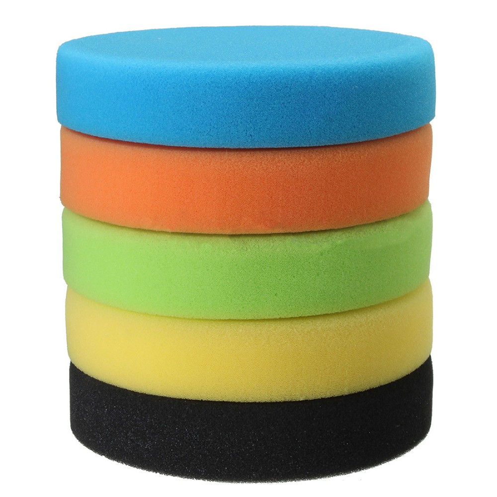 5 Pieces Buffing Pads Set 125mm/5inch Car Foam Drill Pad Polishing Sponge Wheel Set Kit Power Tool Car Polisher Accessories