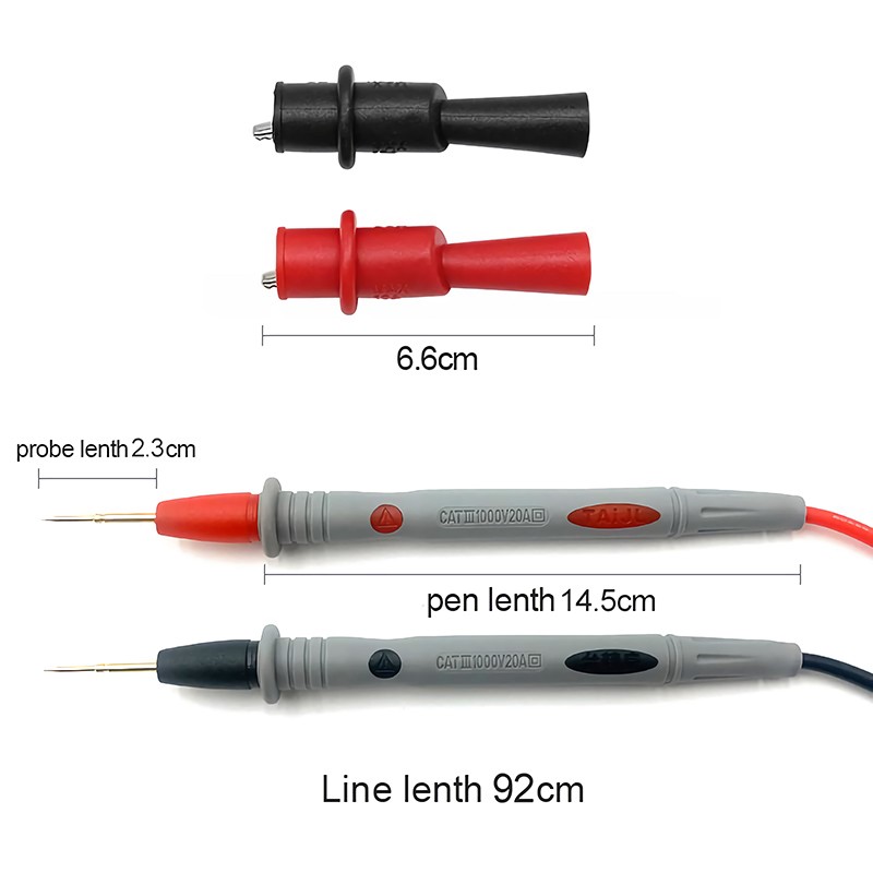 Universal Multi Test Connectors AC Cable DC 1000V 20A 10A CAT III Measuring Pen Probes for Testing Multi Meter Wire Tips