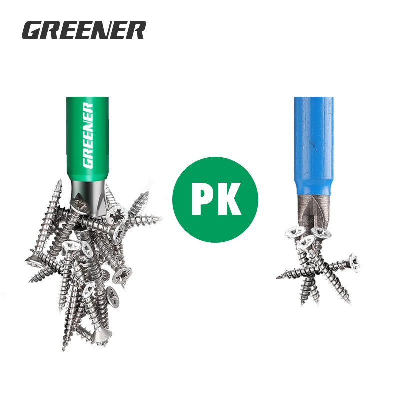 Greener Anti Slip Magnetic Impulse Head Cross High Hardness Hand Drill Bit Screw Electric Screwdriver Set 25 50 65 70 90 150mm PH2