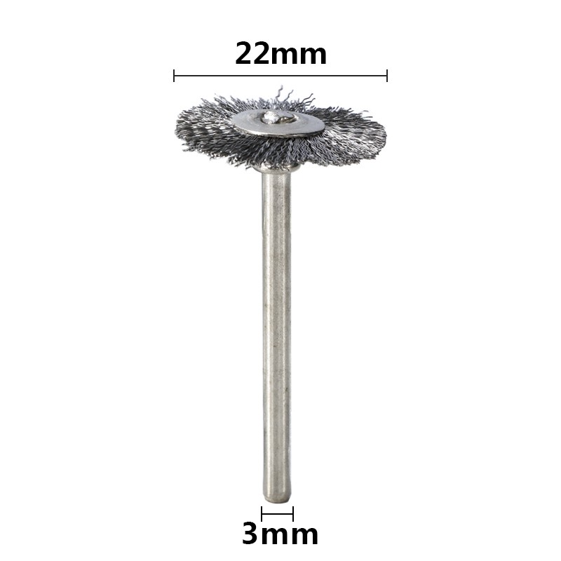 XCAN Stainless Steel Wire Wheel Brush Set 20pcs 3.0mm Shank Polishing Brush for Dremel Rotary Tools