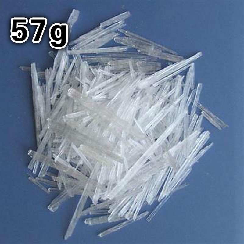 57g solid crystals of menthol and natural methanol, cosmetic additives, refreshing, suitable for sensitive skin