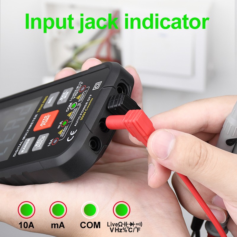 HT116 600V Smart Digital Multimeter Smartphone Multimeter Capacitance Smartphone Multimeter Hz AC AC NCV Multimeter Metronome Tester