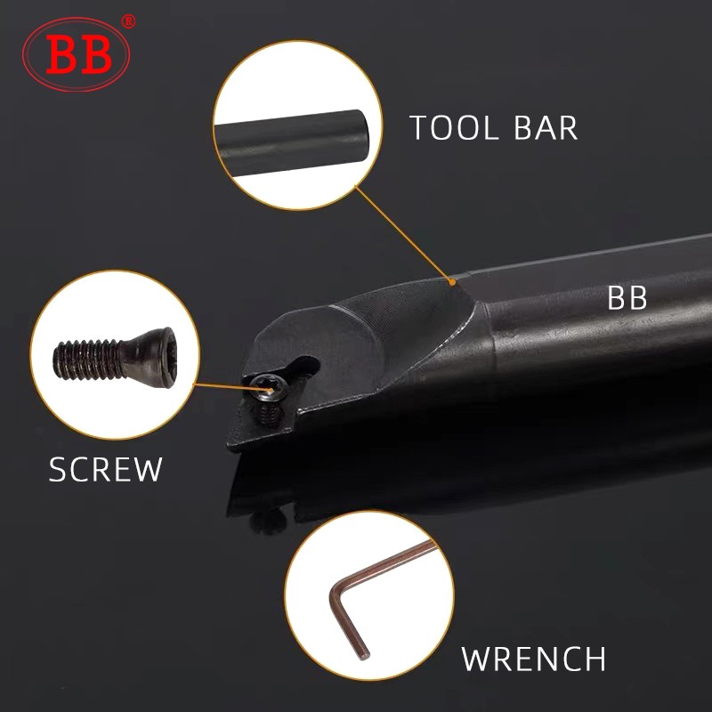 BB STUCR STFCR Lathe Screw Punch Bar S10K S12M Internal Turning HSS C08K Carbide Alloy Steel Tool Holder 0902 1102 16T3 TCMT