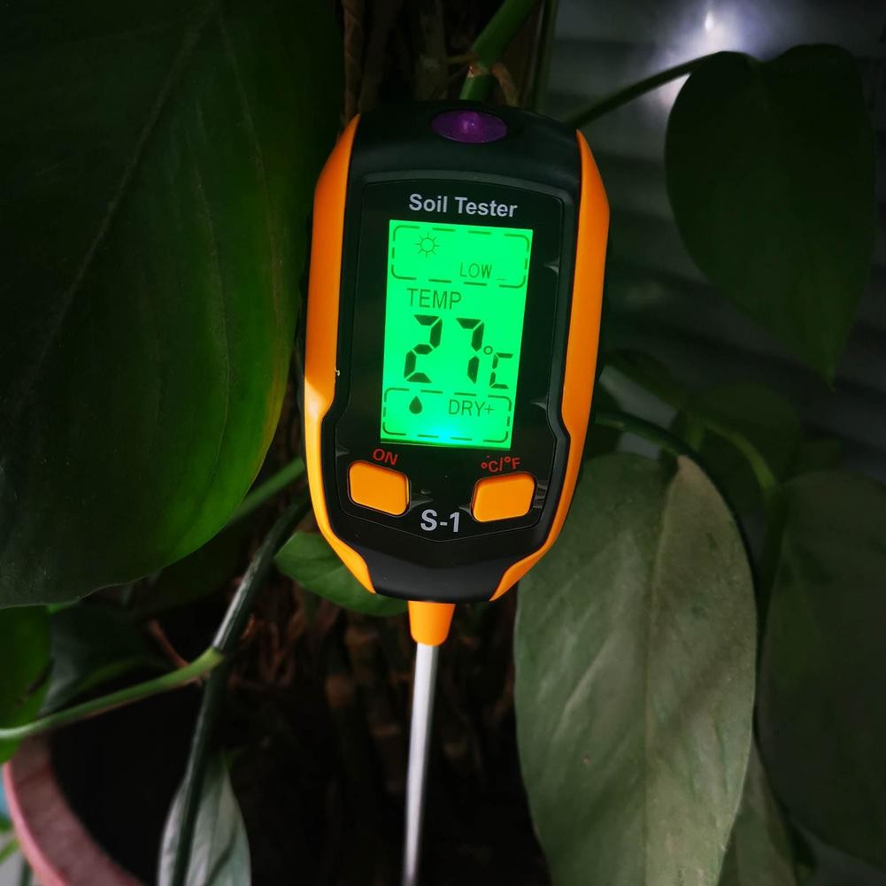 التربة مختبر بي اتش بي 4 في 1 pH ضوء الرطوبة الحموضة تستر اختبار التربة مقياس الرطوبة مجموعة اختبار التربة النباتية للزهور