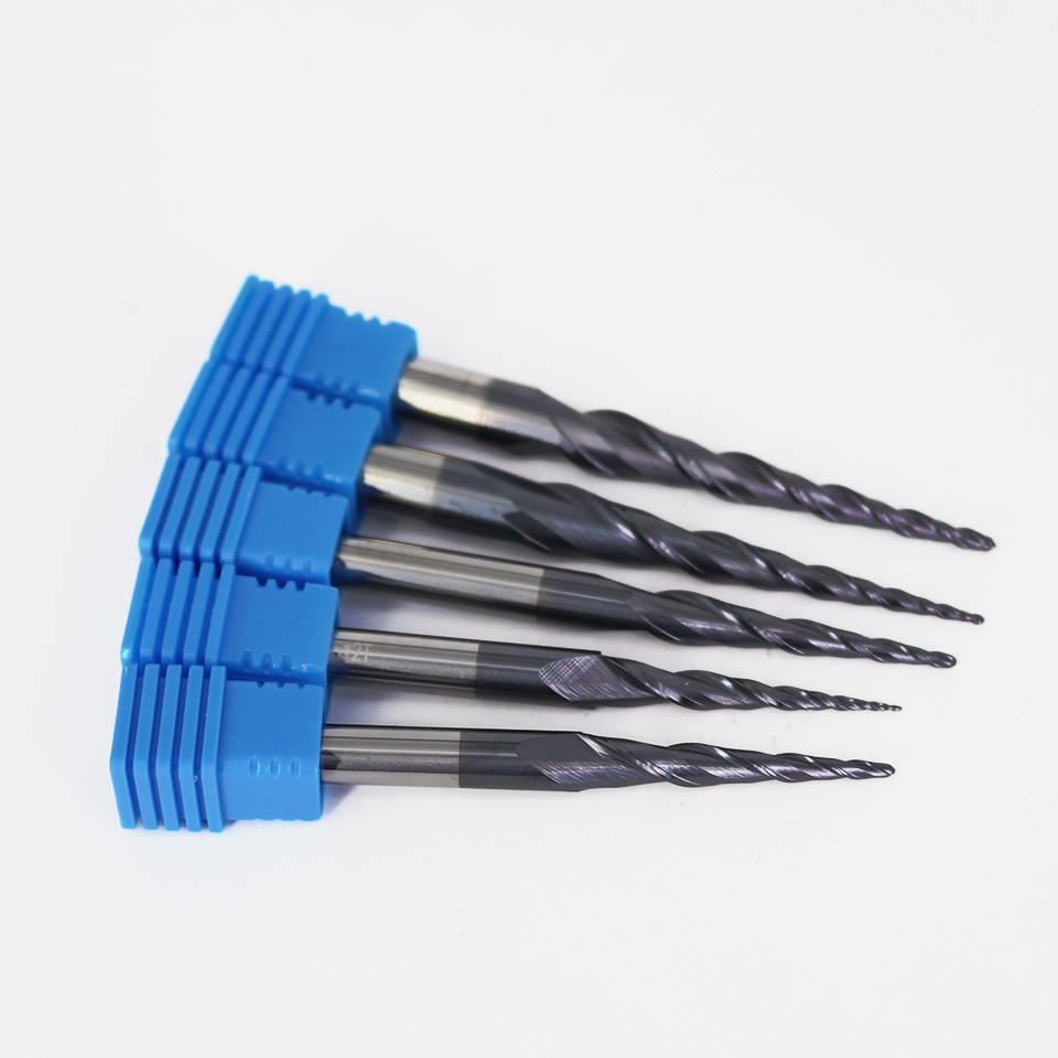 VACK - Ball Nose Pointed End Mills, 3.175mm, 4mm, 6mm, 8mm, Router Bits, Cnc, Wood and Metal Milling Machine