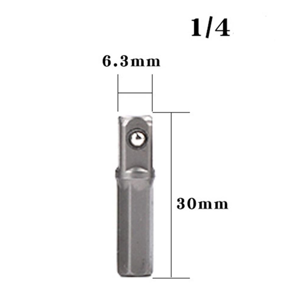 1pc 4pcs Drill Socket Adapter For Battery Power Drill w/ Hex Shank To Square Socket Drill Bits Bar Extension 1/4" Bit Set