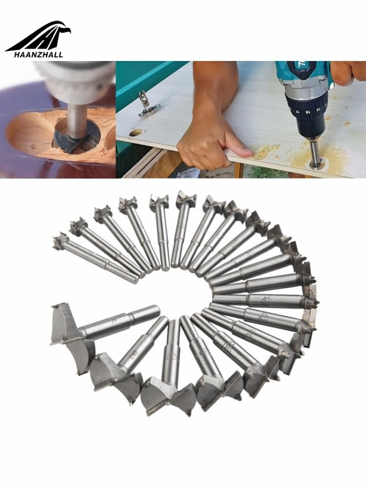 20pcs/set 14-50mm Forstner Drill Bits Woodworking Self Centering Hollow Cutter Saw Blade