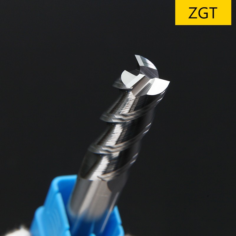 ZGT - Aluminum Milling Cutter, HRC50 3 Flute Milling Tools, Hard Tungsten Carbide Milling Cutter, Cnc Copper Aluminum Cutter