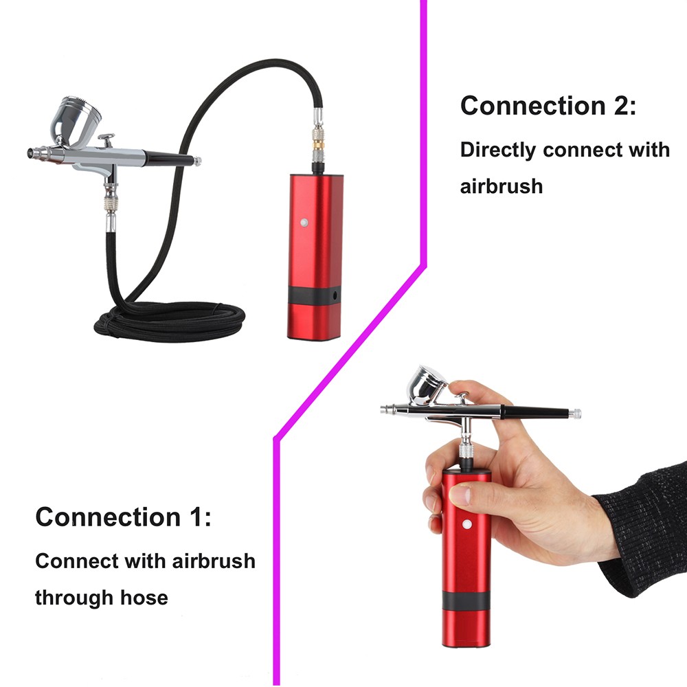 Best Quality New Arrival TM80S Airbrush Compressor Kit Auto Start Stop Portable Wireless Personal Mini Pump