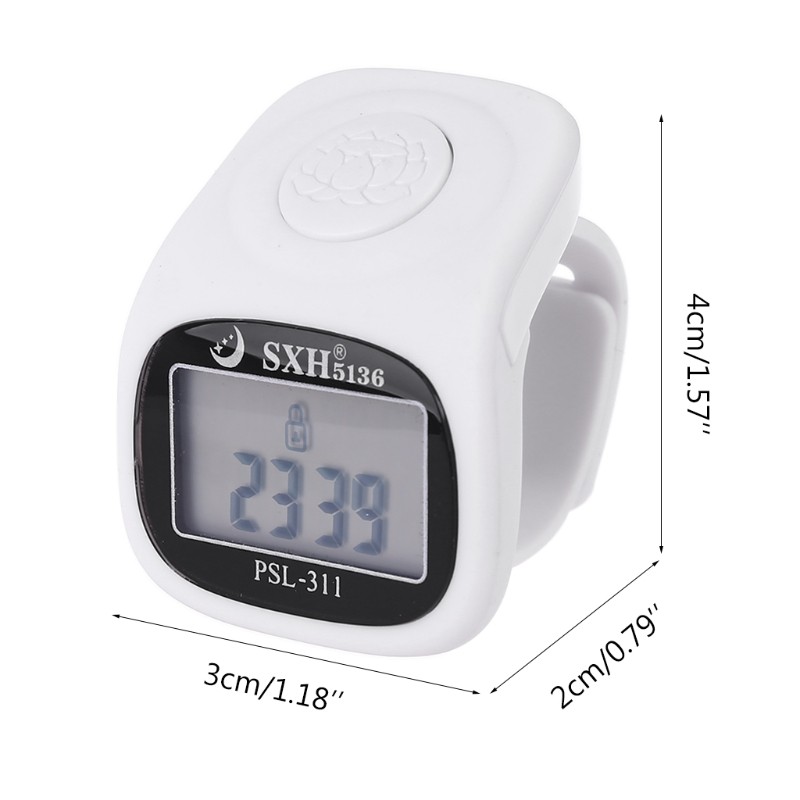 6 digital finger tally counter 8 channels with LED backlight time chanting prayer ring silicone electronic hand counter