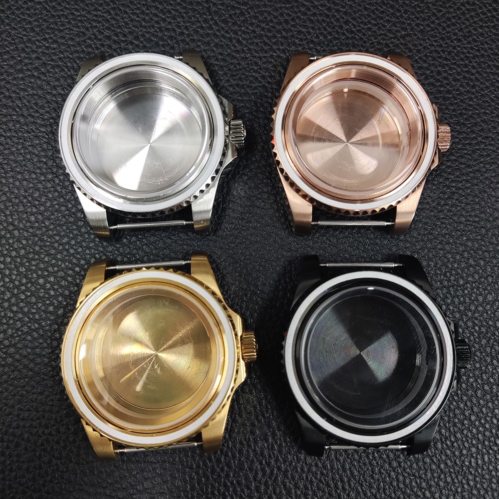 40mm NH35 NH36 Case Sapphire Glass 904L Stainless Steel Watch Bezel Adjustment Fits NH35/NH36/ETA2824 Movement