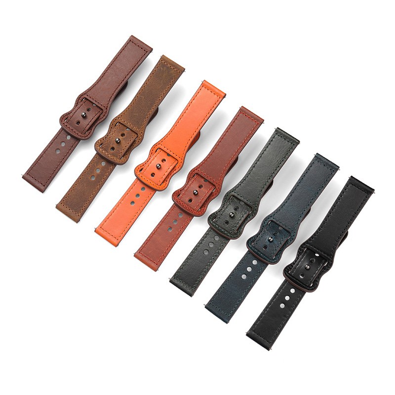 Sexingshow Men Watch Strap Shiny Skin Design Cowhide Watch Strap Genuine Leather Watchband 22mm Bracelet for Men Wrist Band