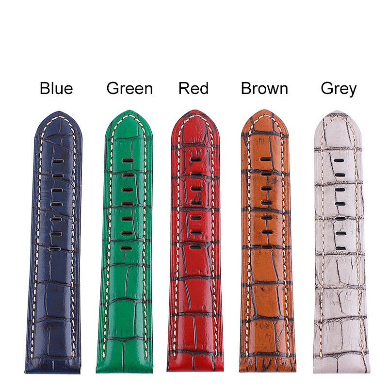 Men's Retro Watchband Soft Calf Genuine Leather Watch Strap 20mm 22mm 24mm 26mm Watch Band Accessories Cowhide Handmade Wristband