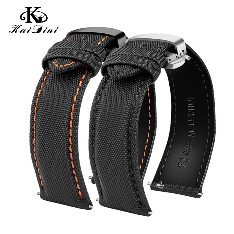 Nylon fiber waterproof watch with white male 20 21 22 23 24mm handmade canvas watchband army sport watch nylon watchband strap