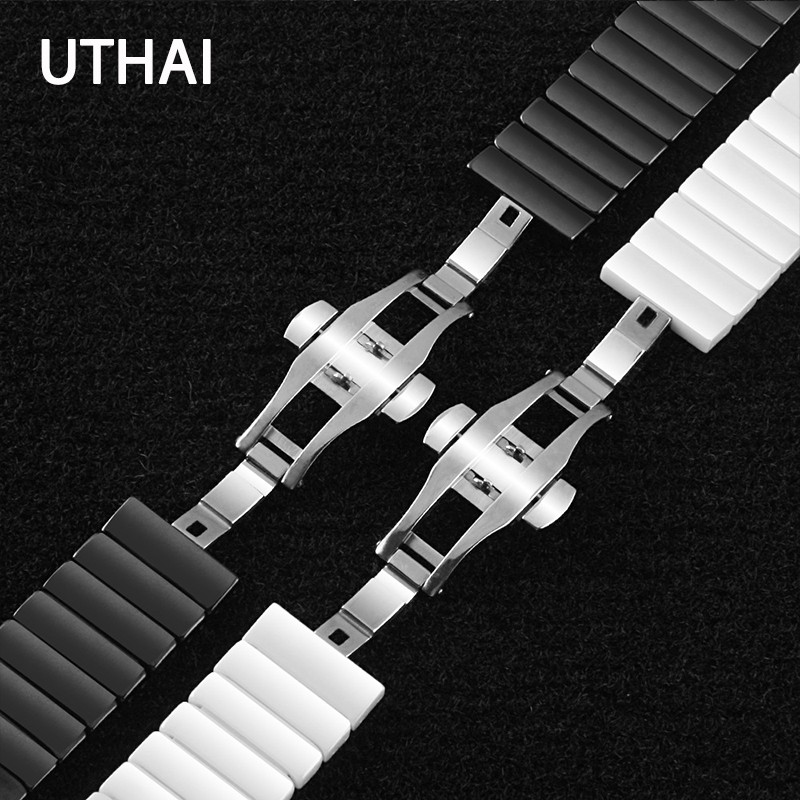 U Thai C03 Ceramic 20/22/24mm Watch Strap Strap for Samsung Watch High Quality Ceramic Strap for Apple Watch 1/2/3/4/5