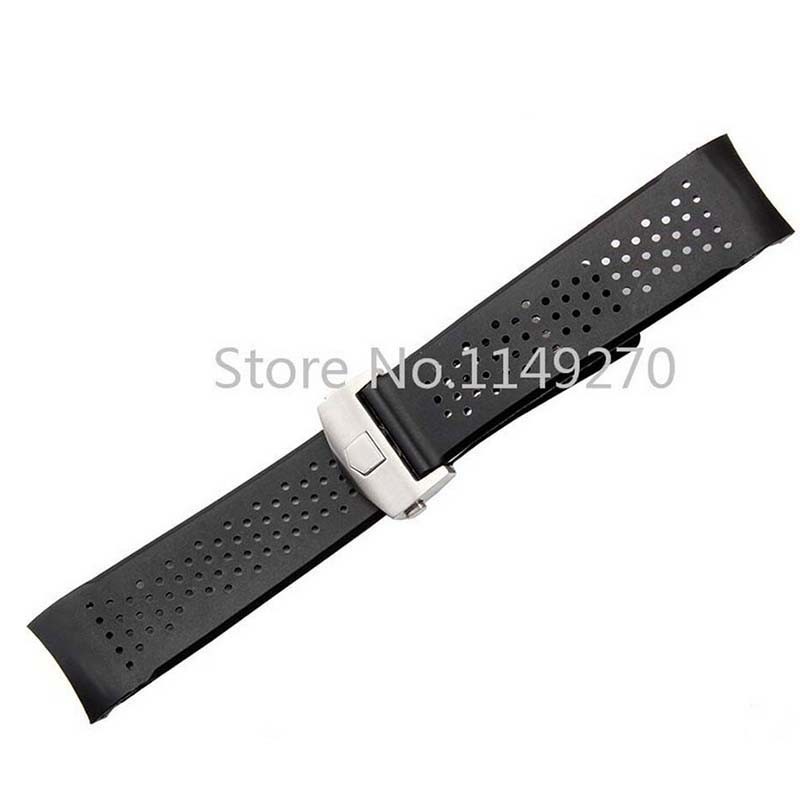 Breathable Wrist Straps, Elastic, With Stainless Steel Deployment Buckle, For Swimming, 22mm, 24mm