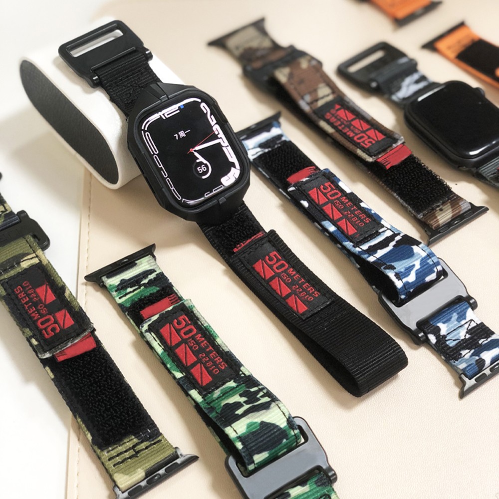 Nylon Sport Watch Band For Iwatch 7 41 45mm 5 6 2 3 38mm 42mm Bracelet Loop Strap For Apple Watch 4 40 44mm Watchbands Wristbelt