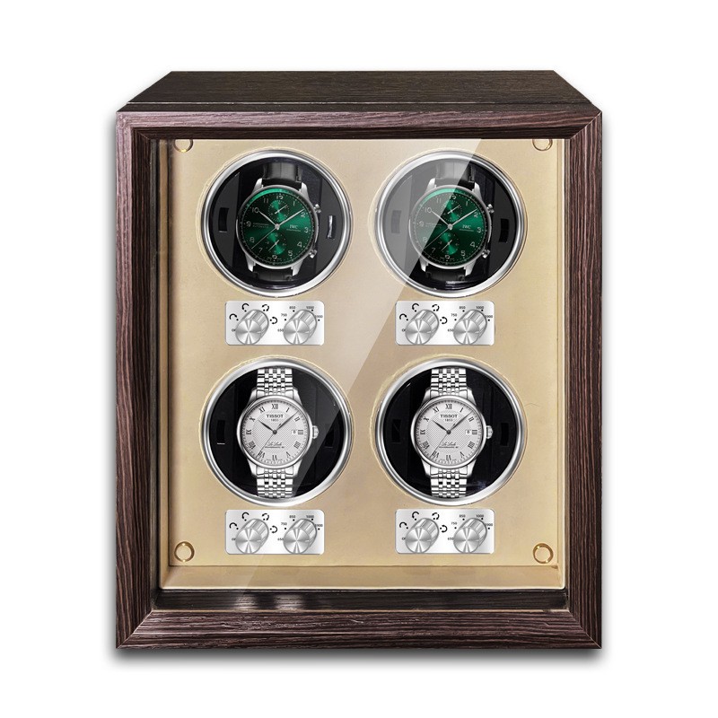 BOLAI luxury brand watch winder wood high-end 2 4 slot automatic watches box with Mabuchi motor watch cabinet watch storage box