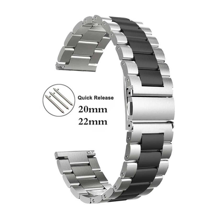 18 20 22mm Watch Band for gear S3 S2 Loop Stainless Steel Bracelet for Galaxy Watch 4 46 42 for Amazfit Bip Huawei GT Strap