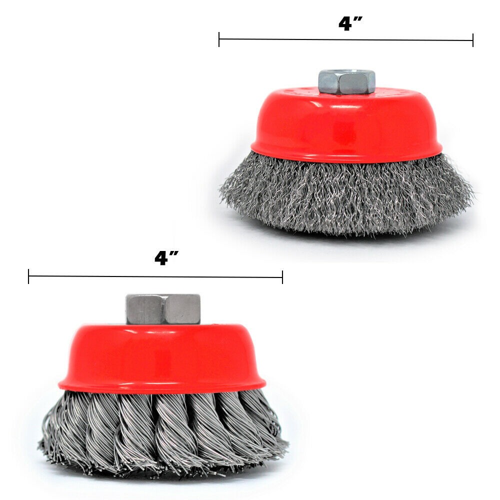 2pcs Wire Brushes Cup Brush Wheel Electric Drill 8500RPM Deburr Curly Remove Paints Rust Grinder Rotary Cleaner Polisher Tool