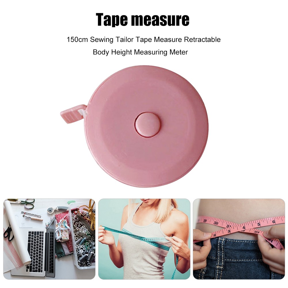 1pc 150cm/60" Tape Measures Portable Retractable Ruler Children Height Ruler Centimeter Inch Roll Tape