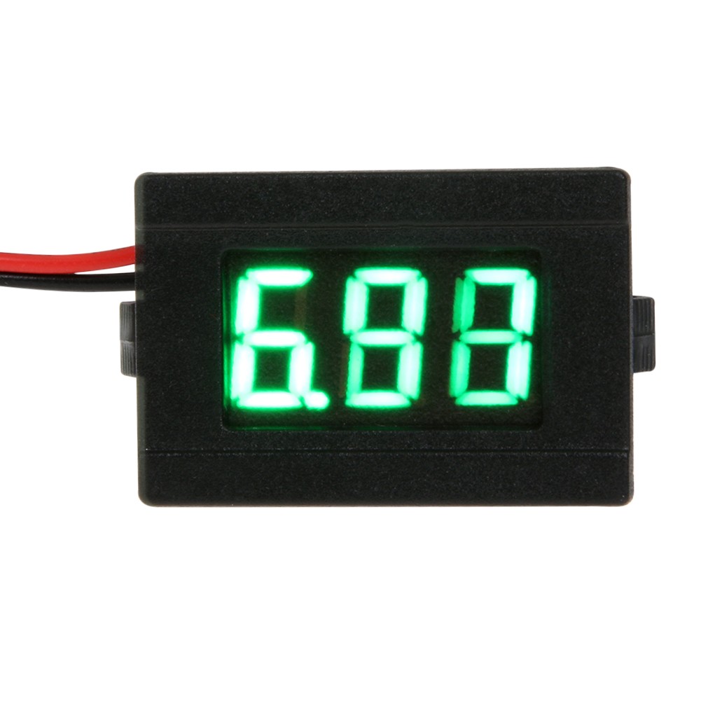 0.36 inch 0.36" digital voltmeter red green blue dc 0v-100v 3 lines 3 digits voltage meter led color display panel for arduino