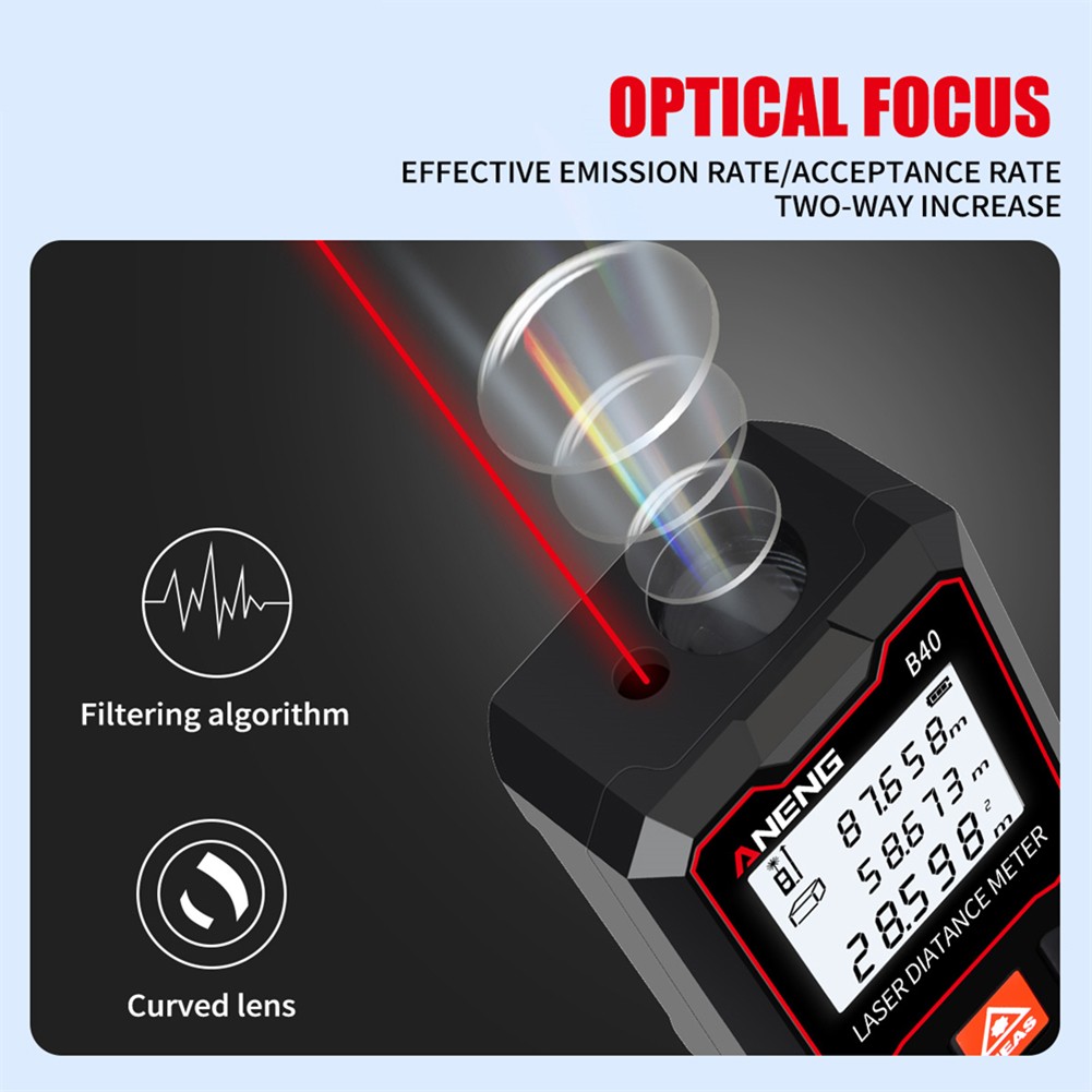 ANENG Laser Distance Meter Electronic Roulette Laser Tape Digital Rangefinder Trina Metro Laser Range Finder Measuring Tape