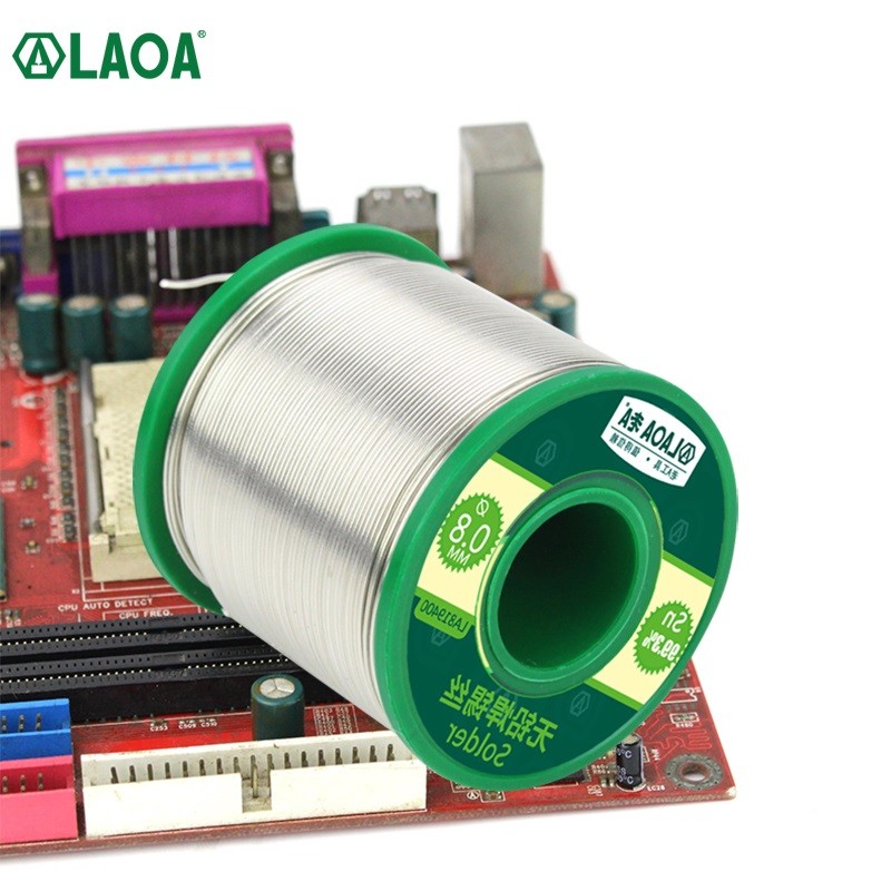 LAOA Active Lead-Free Soldering Wire 0.8mm for Electric Soldering Iron Welding Belt Rosin Core Tin 99.3% Contained High Purity Tin