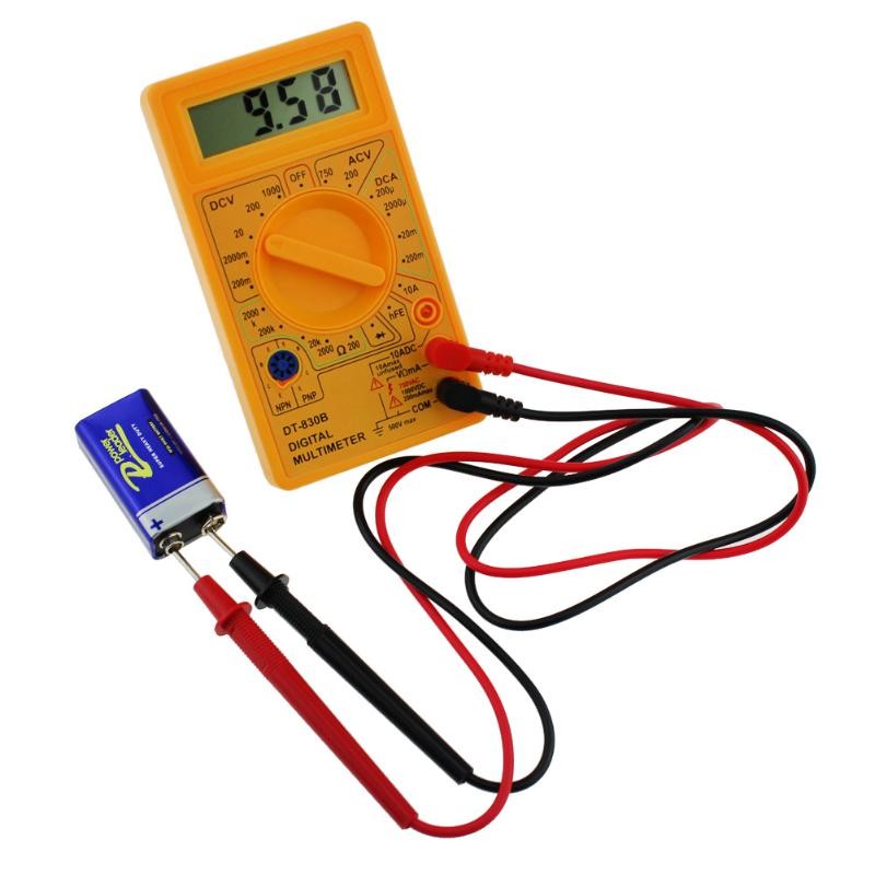 DT830 Digital Multimeter Voltmeter Ammeter Ohmmeter DC10V~1000V 10A AC 750V Voltage Tester Ammeter Test LCD Display