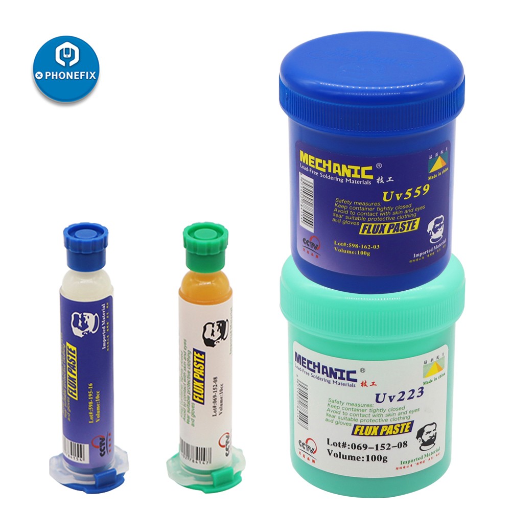 Mechanical 10CC Flux Soldering UV223 UV559 PCB BGA Soldering Paste Flux Lead-Free No Clean SMD Soldering Resistant Paste for iPhone Repair