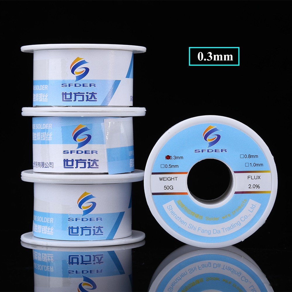 0.3/0.5/0.8/1mm Solder Wire Rosin Core Tin Wire Flux 2.0% 50g Low Melting Point Soldering Solder Wire Roll