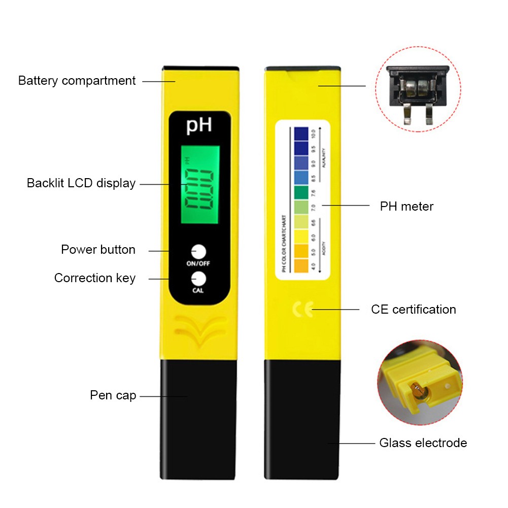 PH Monitor Acidity Water Measurement Water Quality Tester For Aquarium Pond Drinking Water PH Measuring Tool