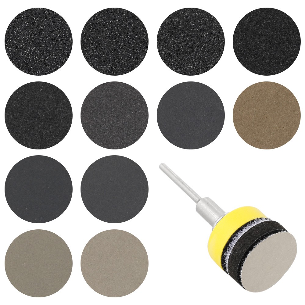 180pcs 1 inch wet dry sandpaper assortment 60-10000 grit sander disc 2 inch 50mm with hook and loop sanding pad for wood