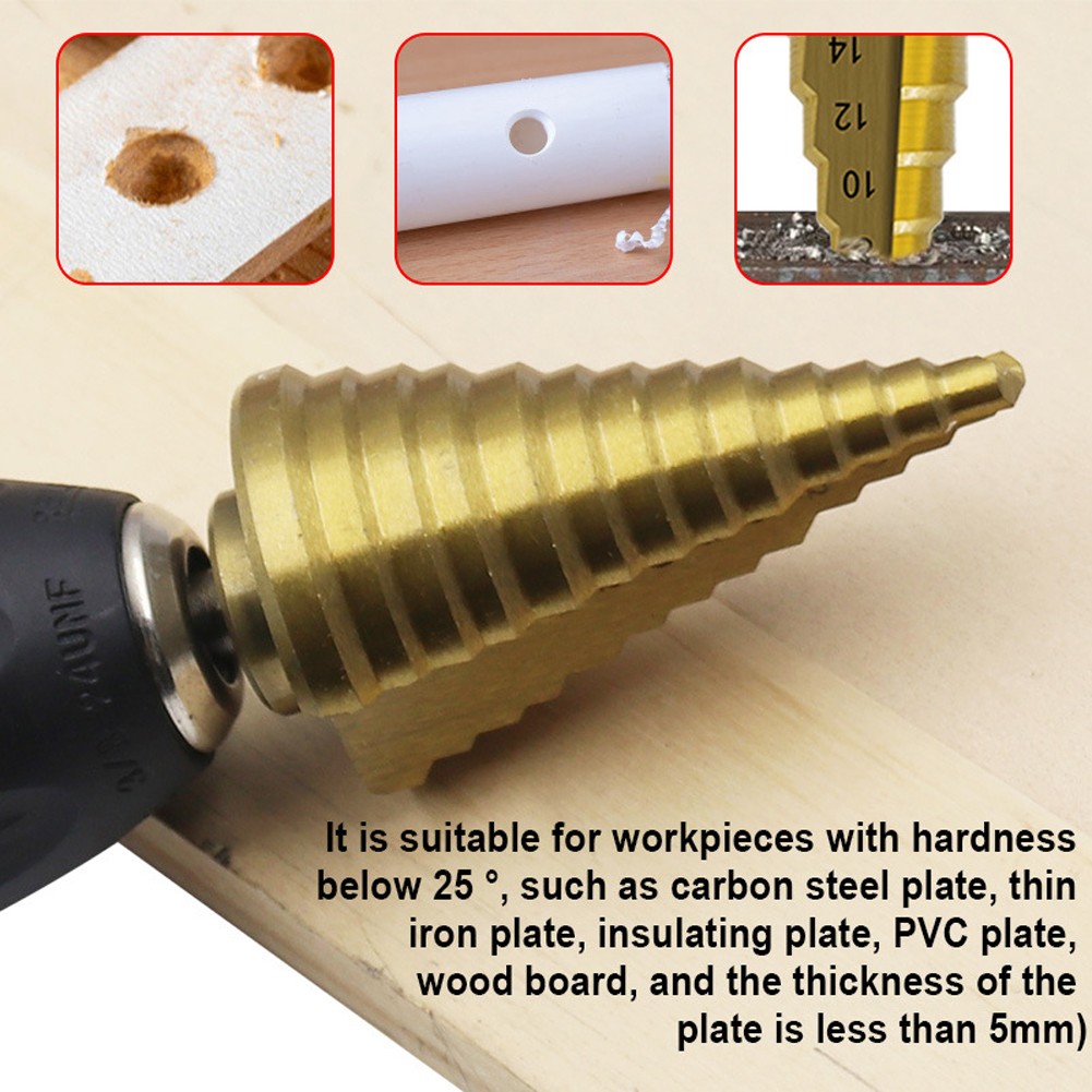 4-32 HSS Step Drill Bit Metal Electric Drill Bits Iron Plate Hole Drill Opener Multifunction Cordless Drill Bit