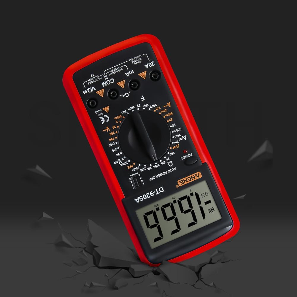 ANENG AN9205A LCD Digital Multimeter Display 1999 Counts Digital Multimeter Portable AC/DC Voltmeter Ammeter Resistance Tester