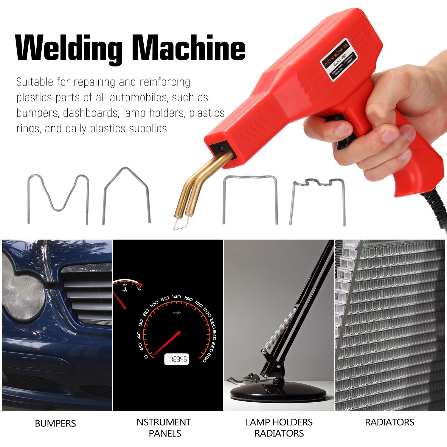 Professional Hot Plastic Welding Machine, PVC Stapler, Bumper Repair, Welding Tool