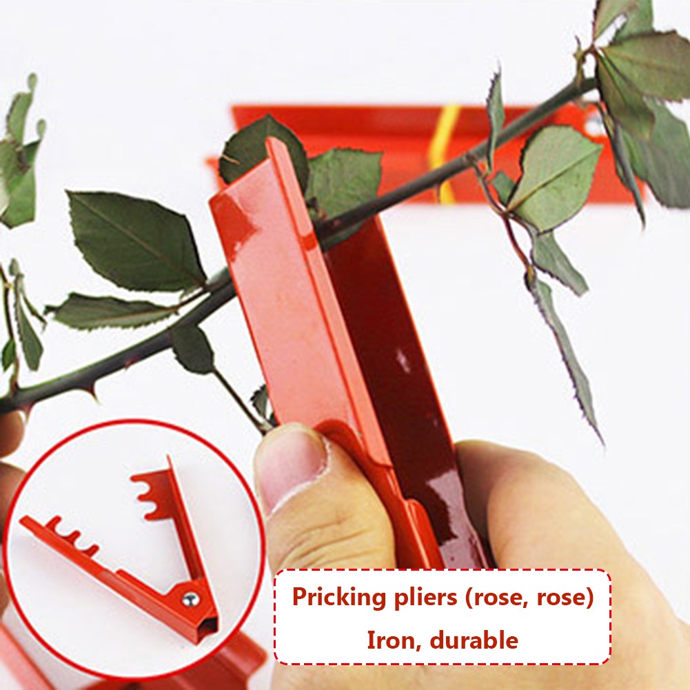 DIY Metal Flower Cutter Garden Rose Flower Thorn Stem Leaf Stripper Rose Plier Remove Burrs Garden Tool