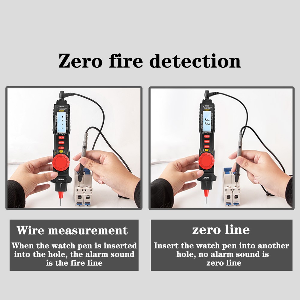 ANENG A3004 Multi Pen Type Meter 4000 Counts Non-contact AC/DC Voltage Resistance Capacitance Diode Test Tool