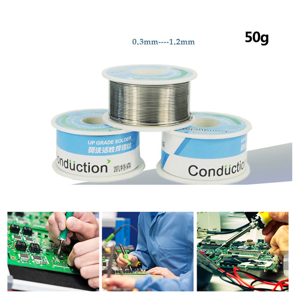 50g/100g RoHs Lead-Free Solder Wire 0.3/0.5/0.8/1/1.2mm Rosin Core for Electric Soldering Tin BGA Soldering Sn99.3Cu0.7