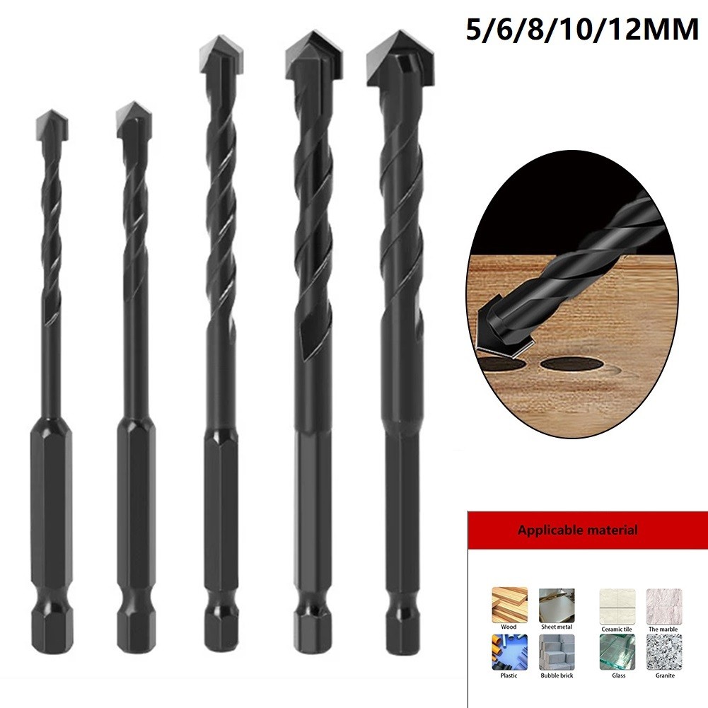 Cross Tile Drill Bits Set Twist Drill Stone Ceramic Cup Drills Metal Concrete Hole Opener For Concrete Wood Metal Drill