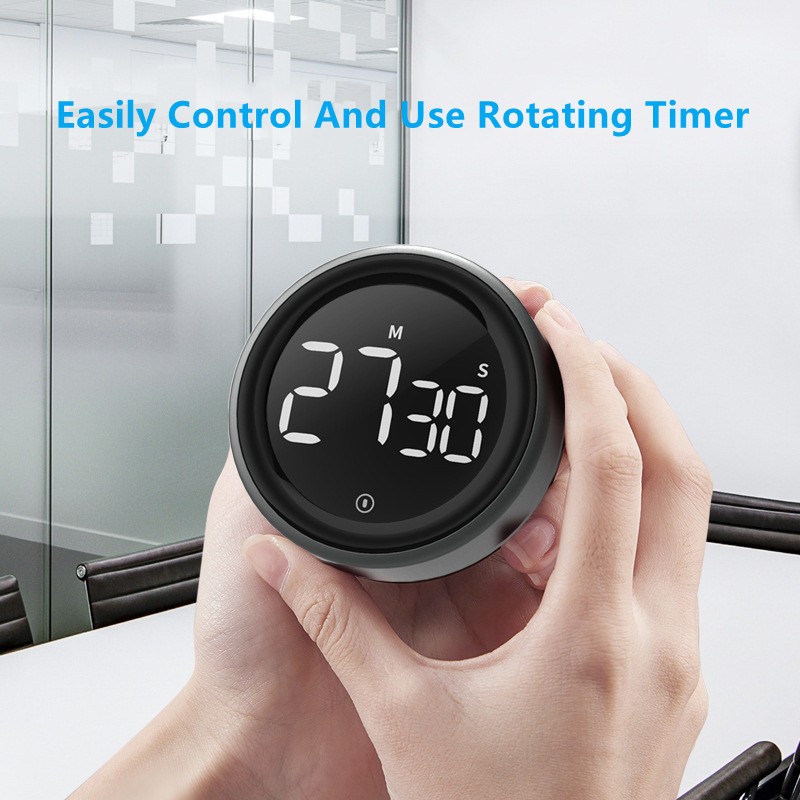 LED Digital Time Alarm Remind Magnetic Digital Counter Manual Electronic Countdown Timer for Kitchen Cooking Shower Study