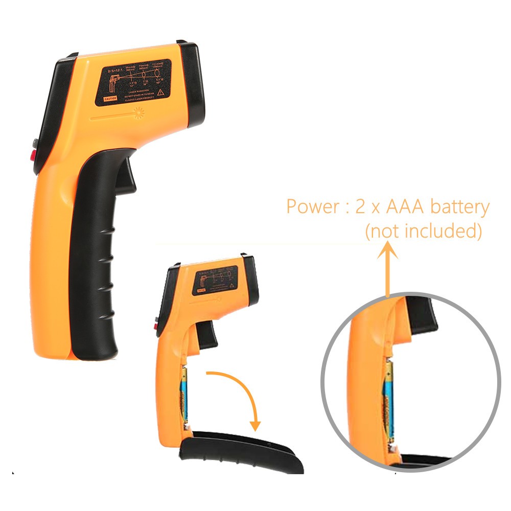 GM320 Non-Contact Laser -50~400℃ Infrared Thermometer Infrared Heat Infrared Laser Temperature Meter Industrial Thermometer Point Gun 42%