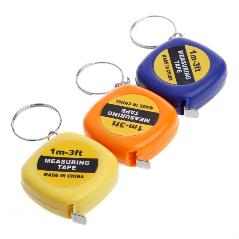 Dropshipping Easy Retractable Ruler Portable Tape Measure Small Pull Ruler Keychain 1m/3ft