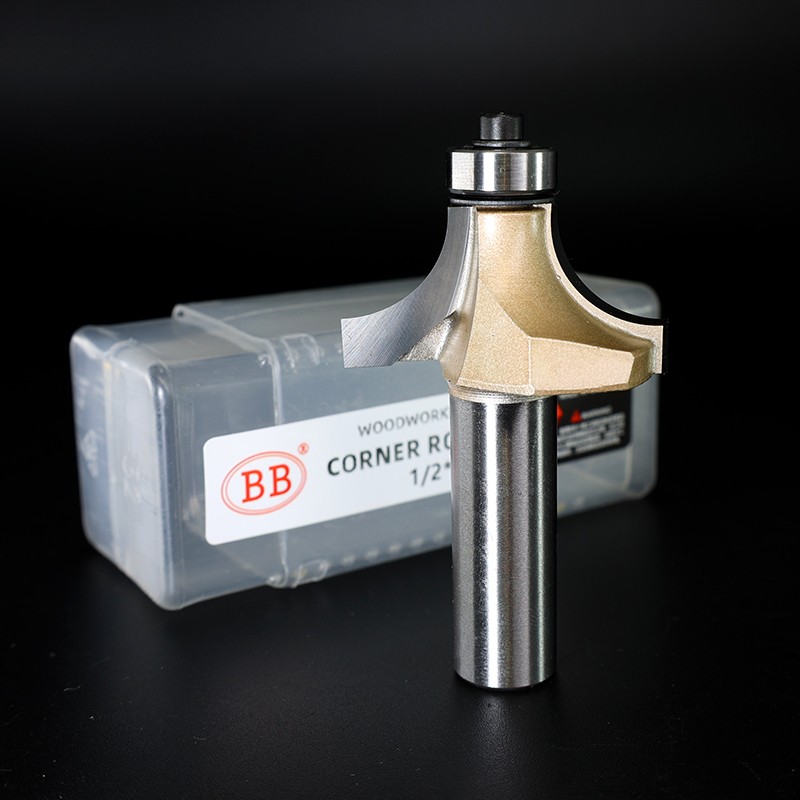 BB Corner Rounding Router Bit Concave Milling Cutter with Parallel Shank 1/2 1/4 Inch Woodworking Tool Round Edge Trimmer