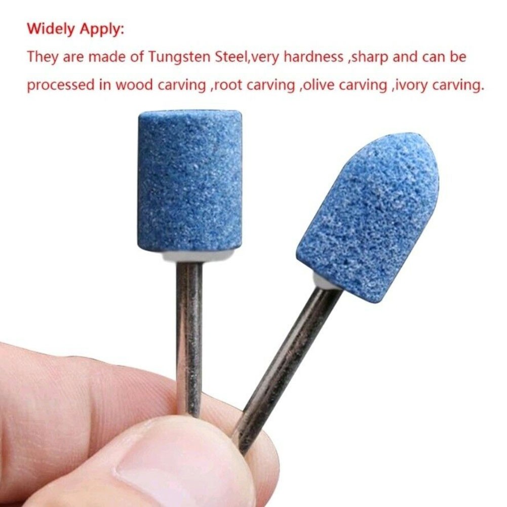 10pcs Polishing Wheel Head Abrasive Head Mounted Stone For Dry Mill Rotary Electric Power Tools Grinding Stone Accessories