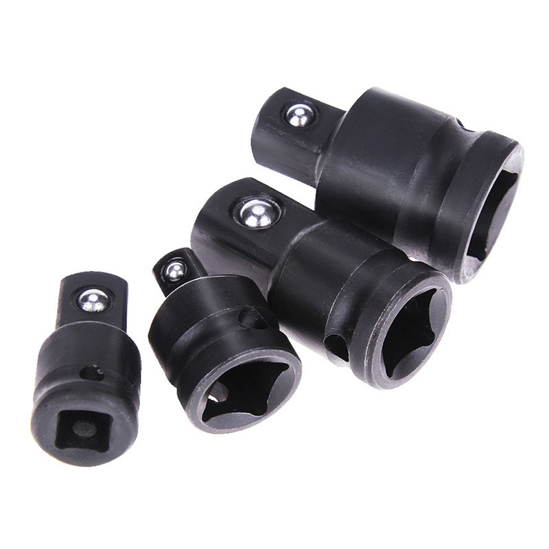 4pcs 1/4 3/8 1/2 Ratchet Wrench Socket Adapter Spanner Keys Set Adapter Drive Electric Reducer Operation Blacken Tools